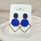 Produktansicht der Soulshine Statement-Ohrringe aus Polymer Clay. Hochwertig vergoldeter chirurgischer Edelstahl, hypoallergen.